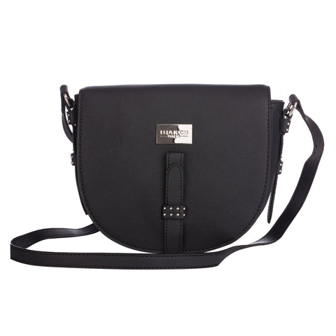 Geanta crossbody de piele ecologica Bela, Negru 17x19.5x6CM