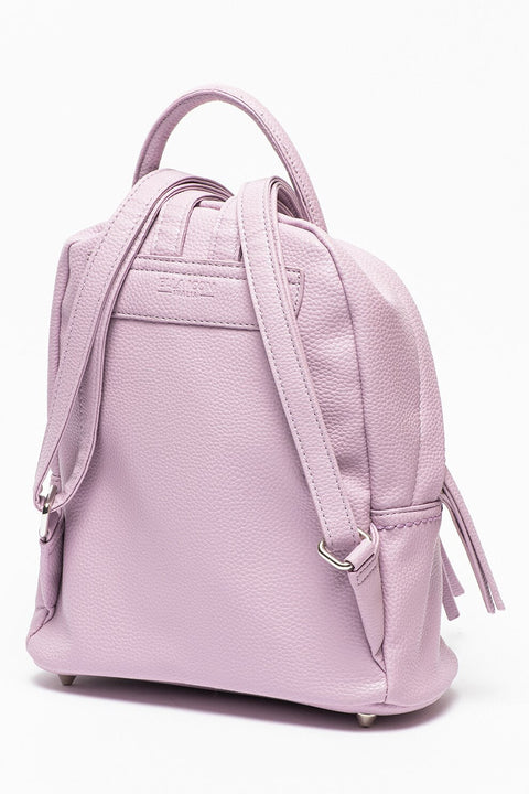 Rucsac de piele ecologica cu buzunar exterior Luana, Alb fildes