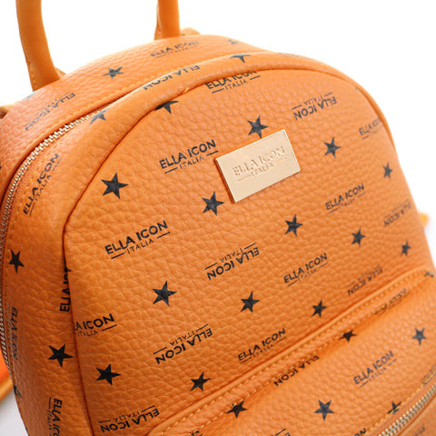Rucsac Ella Icon de dama, Star, Galben, 33x27x14cm