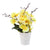 Ghiveci Cu Flori Artificiale, Orchid, Galben, 28cm