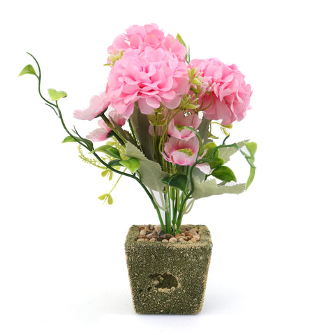 Aranjament Cu Flori Artificiale, Garden, Roz, 26cm