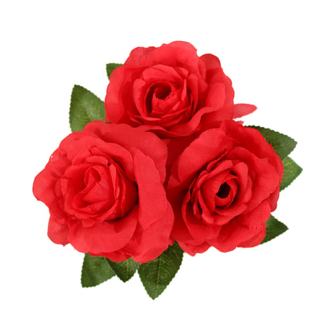 Aranjament cu Flori Artificiale, Mini Roses, Rosu, 24cm