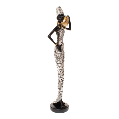 Statueta African Girl 1, Rasina, Negru, 42 cm