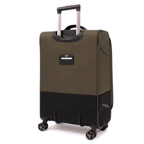 Troler Ella Icon Shadow cu 4 roti duble, Textil, 80x47x29 cm, Kaki