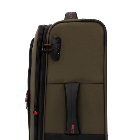 Troler Ella Icon Shadow cu 4 roti duble, Textil, 80x47x29 cm, Kaki