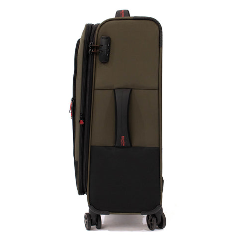 Troler Ella Icon Shadow cu 4 roti duble, Textil, 67x41x25 cm, Kaki