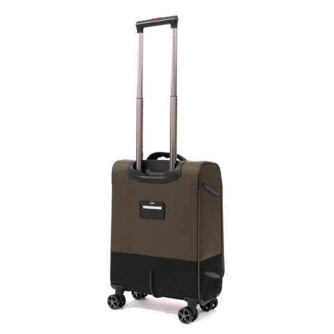 Troler Ella Icon Shadow cu 4 roti duble, Textil, 55x36x21 cm, Kaki