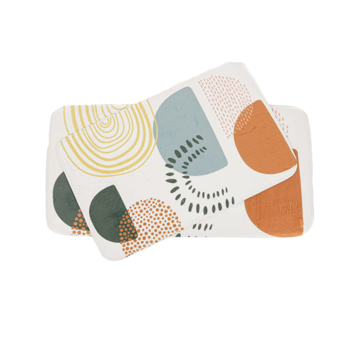 Set 2 covorase de baie Ella Home Visual, poliester, multicolor, 50x80cm si 50x100cm
