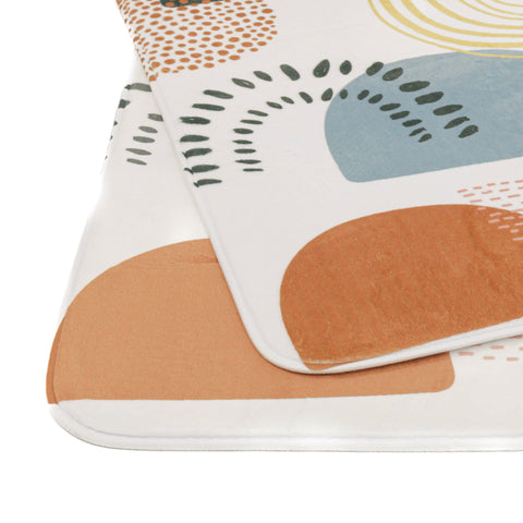 Set 2 covorase de baie Ella Home Visual, poliester, multicolor, 50x80cm si 50x100cm