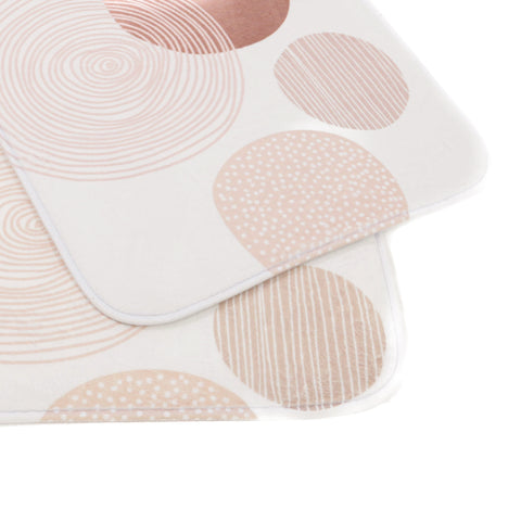 Set 2 covorase de baie Ella Home Circle, poliester, multicolor, 50x80cm si 50x100cm