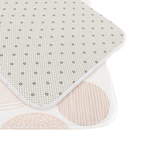 Set 2 covorase de baie Ella Home Circle, poliester, multicolor, 50x80cm si 50x100cm