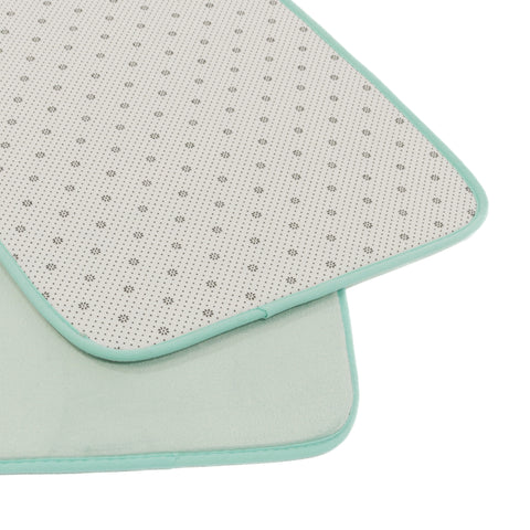 Set 2 covorase de baie Ella Home, poliester, albastru, 50x80cm si 50x100cm