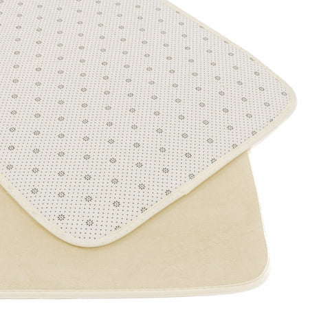 Set 2 covorase de baie Ella Home, poliester, ivoire, 50x80cm si 50x100cm