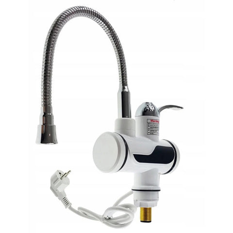 Robinet flexibil pentru incalzire 30°C - 60°C, cu afisaj LED, 3000W, alb