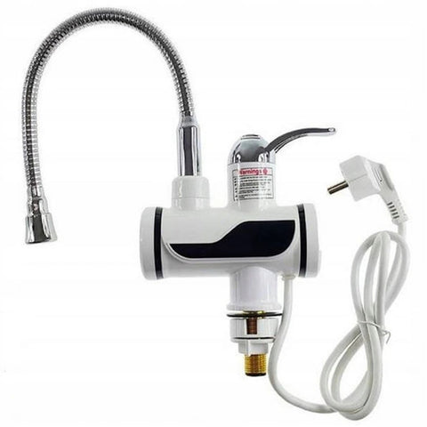 Robinet flexibil pentru incalzire 30°C - 60°C, cu afisaj LED, 3000W, alb
