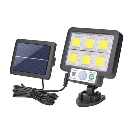 Lampa solara LED de exterior cu senzor de miscare, telecomanda, 3 moduri de iluminare