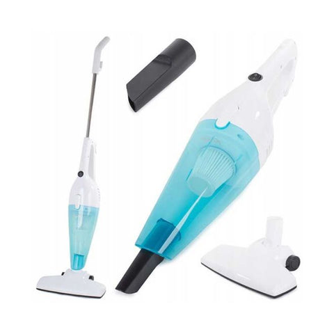 Aspirator vertical cu maner detasabil, 2 in 1, putere 600W, alb cu albastru, 97cm