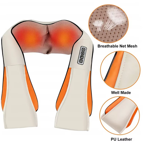 Aparat pentru masaj cervical cu incalzire, bej