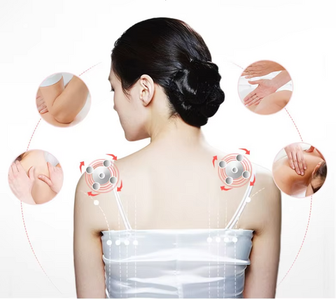 Aparat pentru masaj cervical cu incalzire, bej