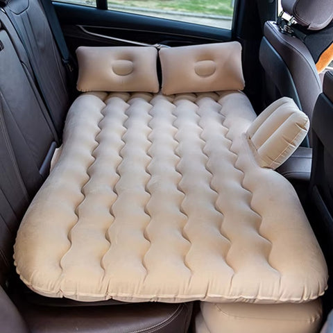 Saltea gonflabilă auto pentru bancheta din spate bej 130×80×12cm