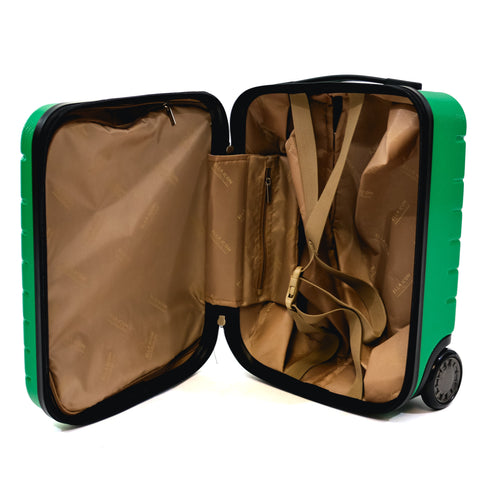 Troler Ella Icon Leaf cu 2 roti, ABS, 40x30x20 cm, Verde
