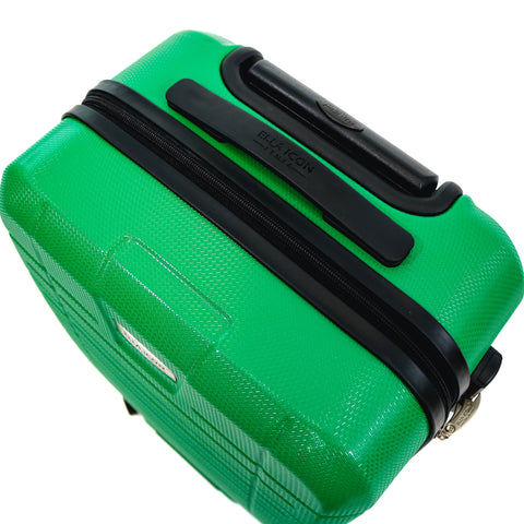 Troler Ella Icon Leaf cu 4 roti duble, ABS, 55x39x23 cm, Verde