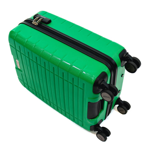 Troler Ella Icon Leaf cu 4 roti duble, ABS, 55x39x23 cm, Verde