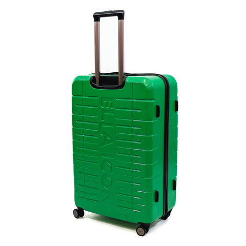 Troler Ella Icon Leaf cu 4 roti duble, ABS, 77x50x30 cm, Verde