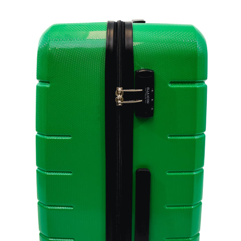 Troler Ella Icon Leaf cu 4 roti duble, ABS, 77x50x30 cm, Verde
