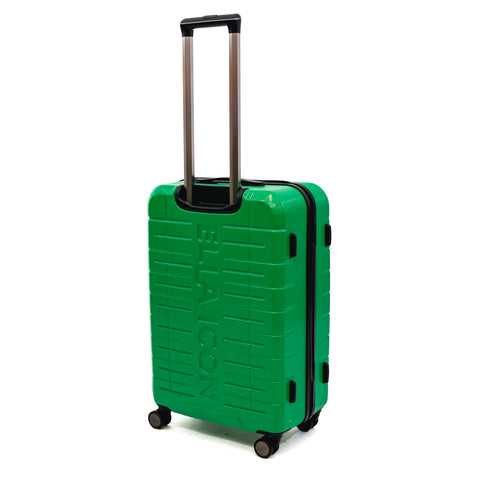 Troler Ella Icon Leaf cu 4 roti duble, ABS, 67x45x27 cm, Verde