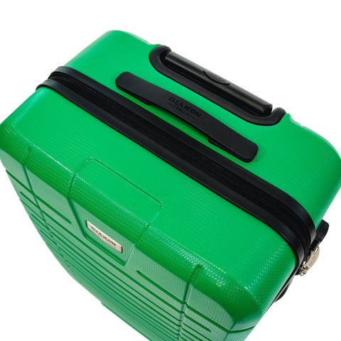 Troler Ella Icon Leaf cu 4 roti duble, ABS, 67x45x27 cm, Verde