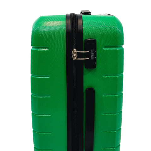 Troler Ella Icon Leaf cu 4 roti duble, ABS, 67x45x27 cm, Verde