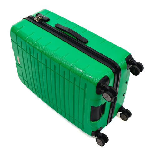 Troler Ella Icon Leaf cu 4 roti duble, ABS, 67x45x27 cm, Verde