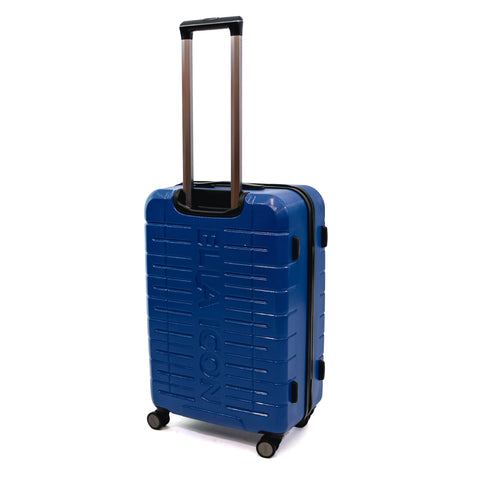 Troler Ella Icon Leaf cu 4 roti duble, ABS, 67x45x27 cm, Albastru
