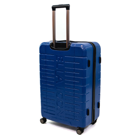 Troler Ella Icon Leaf cu 4 roti duble, ABS, 77x50x30 cm, Albastru