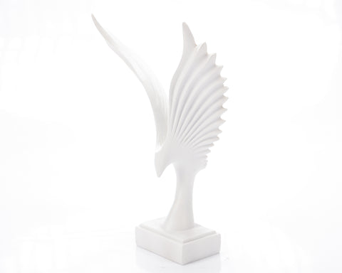Statueta "Bird" White din rasina