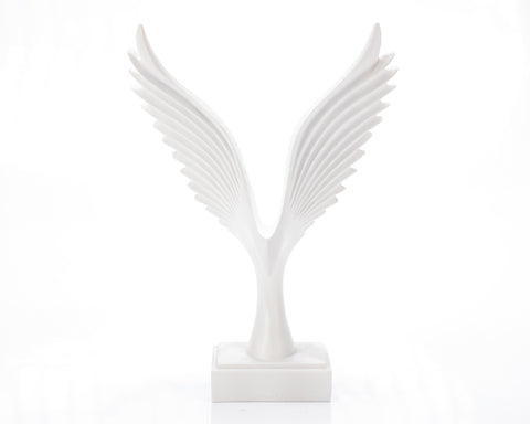 Statueta "Bird" White din rasina
