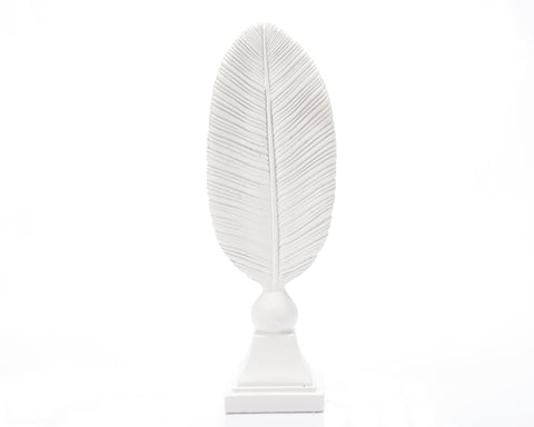 Statueta "Feather" White din rasina