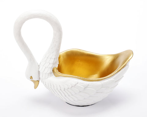 Vaza decorativa " Swan " alba