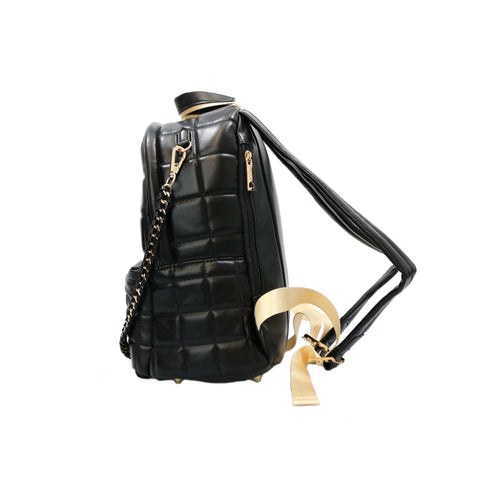 Rucsac Ella Icon de dama, Luxury, Negru, 26.5x14x31.5cm