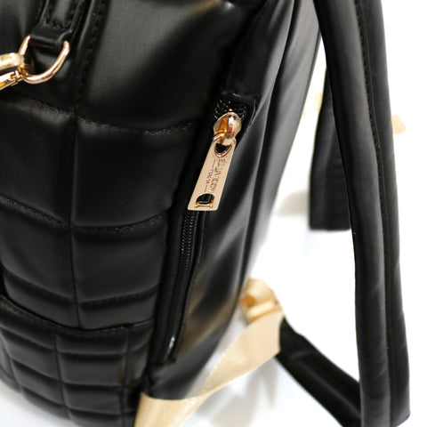 Rucsac Ella Icon de dama, Luxury, Negru, 26.5x14x31.5cm