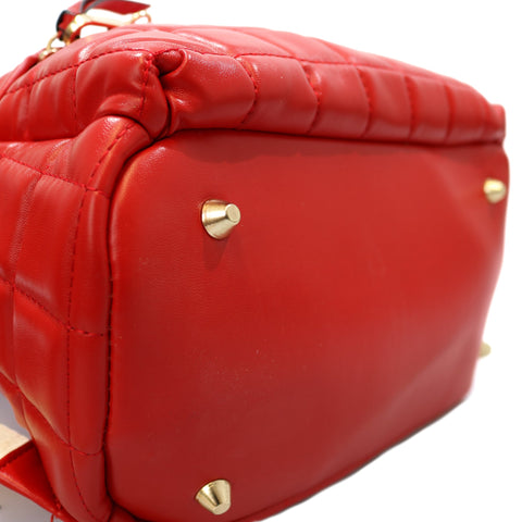 Rucsac Ella Icon de dama, Luxury, Rosu, 26.5x14x31.5cm