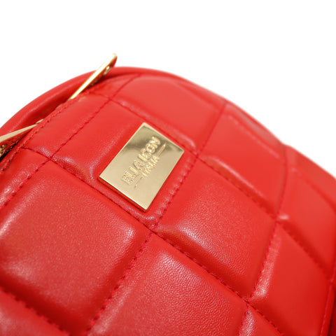 Rucsac Ella Icon de dama, Luxury, Rosu, 26.5x14x31.5cm