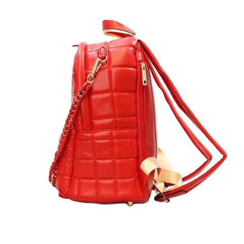 Rucsac Ella Icon de dama, Luxury, Rosu, 26.5x14x31.5cm