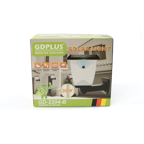 Lampa solara GDPLUS pentru gradina cu senzor de miscare 30W GD-2204-B