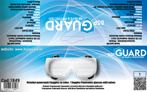 Ochelari Panoramici Goggles cu Valve - BSP Guard